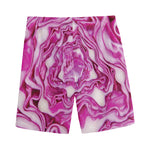 Red Cabbage Print Men's Sports Shorts