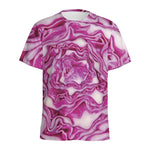 Red Cabbage Print Men's Sports T-Shirt