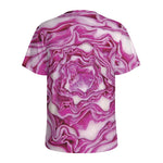 Red Cabbage Print Men's Sports T-Shirt