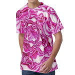 Red Cabbage Print Men's Velvet T-Shirt