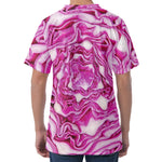 Red Cabbage Print Men's Velvet T-Shirt