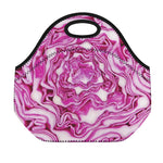 Red Cabbage Print Neoprene Lunch Bag