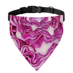 Red Cabbage Print Over The Collar Dog Bandana