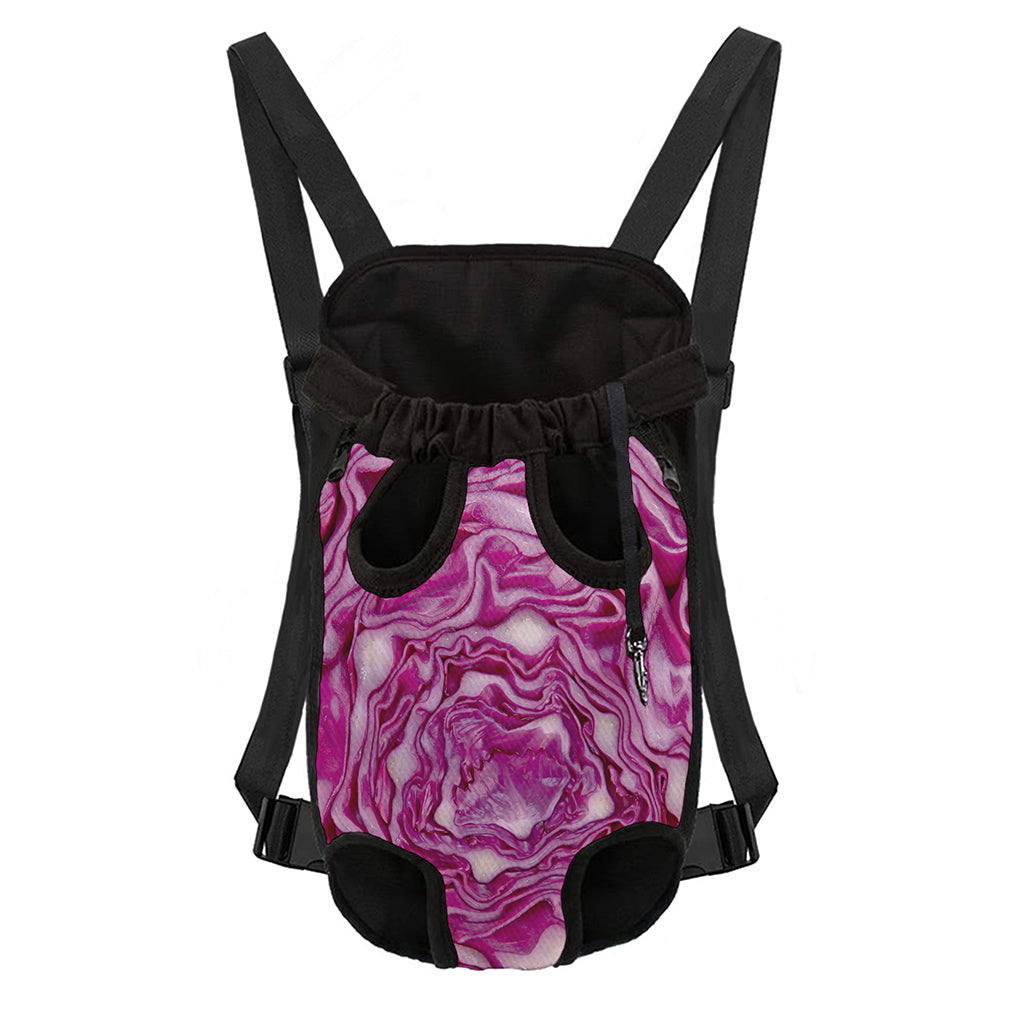 Red Cabbage Print Pet Carrier Backpack