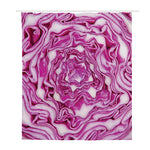 Red Cabbage Print Polyester Shower Curtain