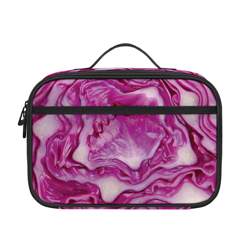 Red Cabbage Print Portable Lunch Bag