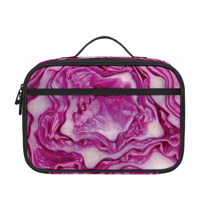 Red Cabbage Print Portable Lunch Bag