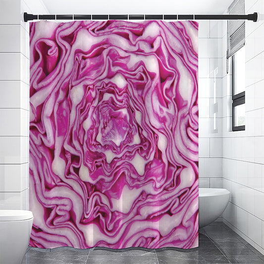Red Cabbage Print Premium Shower Curtain