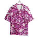 Red Cabbage Print Rayon Hawaiian Shirt