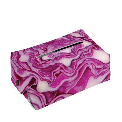 Red Cabbage Print Rectangle Tissue Box Cover
