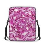 Red Cabbage Print Rectangular Crossbody Bag