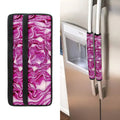 Red Cabbage Print Refrigerator Handle Covers