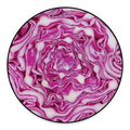 Red Cabbage Print Round Floor Mat