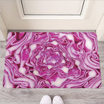 Red Cabbage Print Rubber Doormat