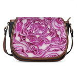 Red Cabbage Print Saddle Bag