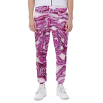 Red Cabbage Print Scuba Joggers