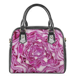 Red Cabbage Print Shoulder Handbag
