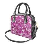 Red Cabbage Print Shoulder Handbag