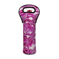 Red Cabbage Print Single Neoprene Wine Tote