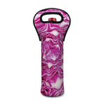 Red Cabbage Print Single Neoprene Wine Tote