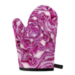 Red Cabbage Print Single Oven Mitt