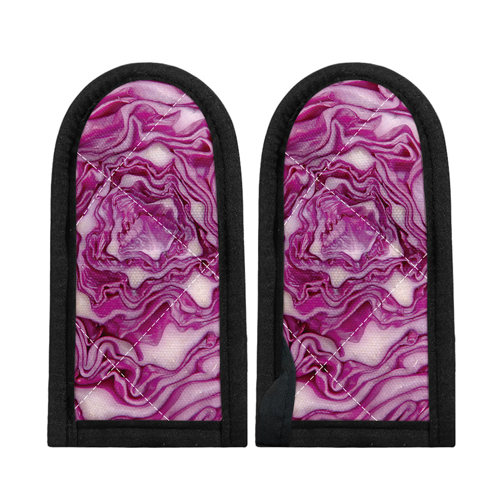 Red Cabbage Print Skillet Handle Cover