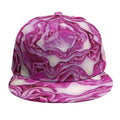 Red Cabbage Print Snapback Cap