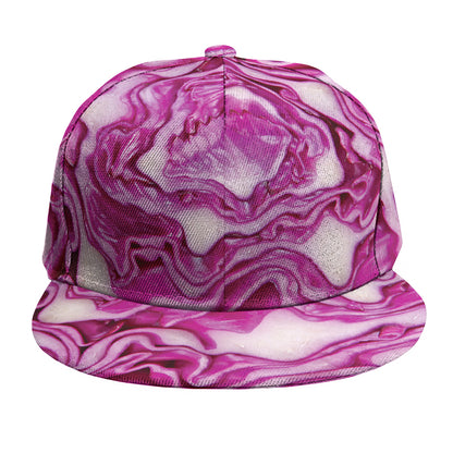 Red Cabbage Print Snapback Cap