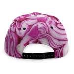 Red Cabbage Print Snapback Cap