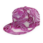 Red Cabbage Print Snapback Cap