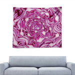 Red Cabbage Print Tapestry