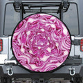 Red Cabbage Print Tire Cover
