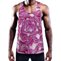 Red Cabbage Print Men's Workout Tank Top