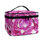 Red Cabbage Print Travel Makeup Bag