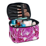 Red Cabbage Print Travel Makeup Bag
