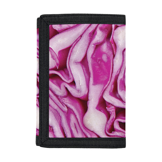 Red Cabbage Print Trifold Wallet
