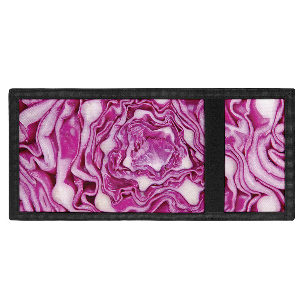 Red Cabbage Print Trifold Wallet