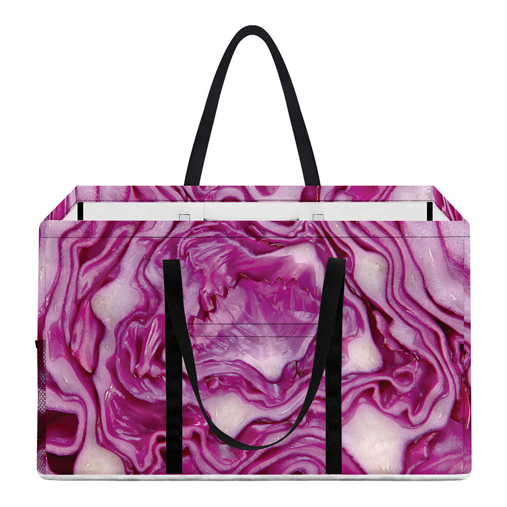 Red Cabbage Print Utility Tote Bag