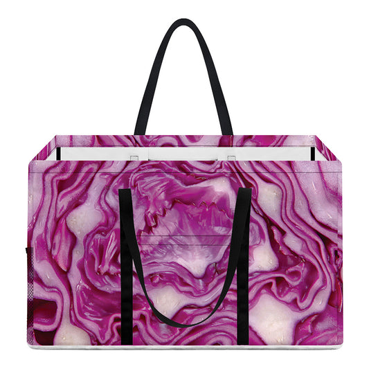 Red Cabbage Print Utility Tote Bag