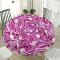 Red Cabbage Print Waterproof Round Tablecloth
