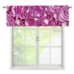 Red Cabbage Print Window Valance