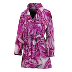 Red Cabbage Print Women's Bathrobe