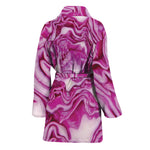 Red Cabbage Print Women's Bathrobe