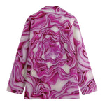 Red Cabbage Print Women's Blazer