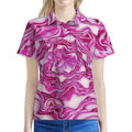 Red Cabbage Print Women's Polo Shirt