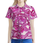 Red Cabbage Print Women's Polo Shirt