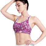 Red Cabbage Print Women's Sports Bra