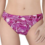 Red Cabbage Print Women's Thong