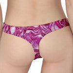 Red Cabbage Print Women's Thong