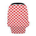 Red Canadian Maple Leaf Pattern Print Baby Seat Cover